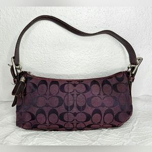 Vintage coach signature shoulder purse y2k